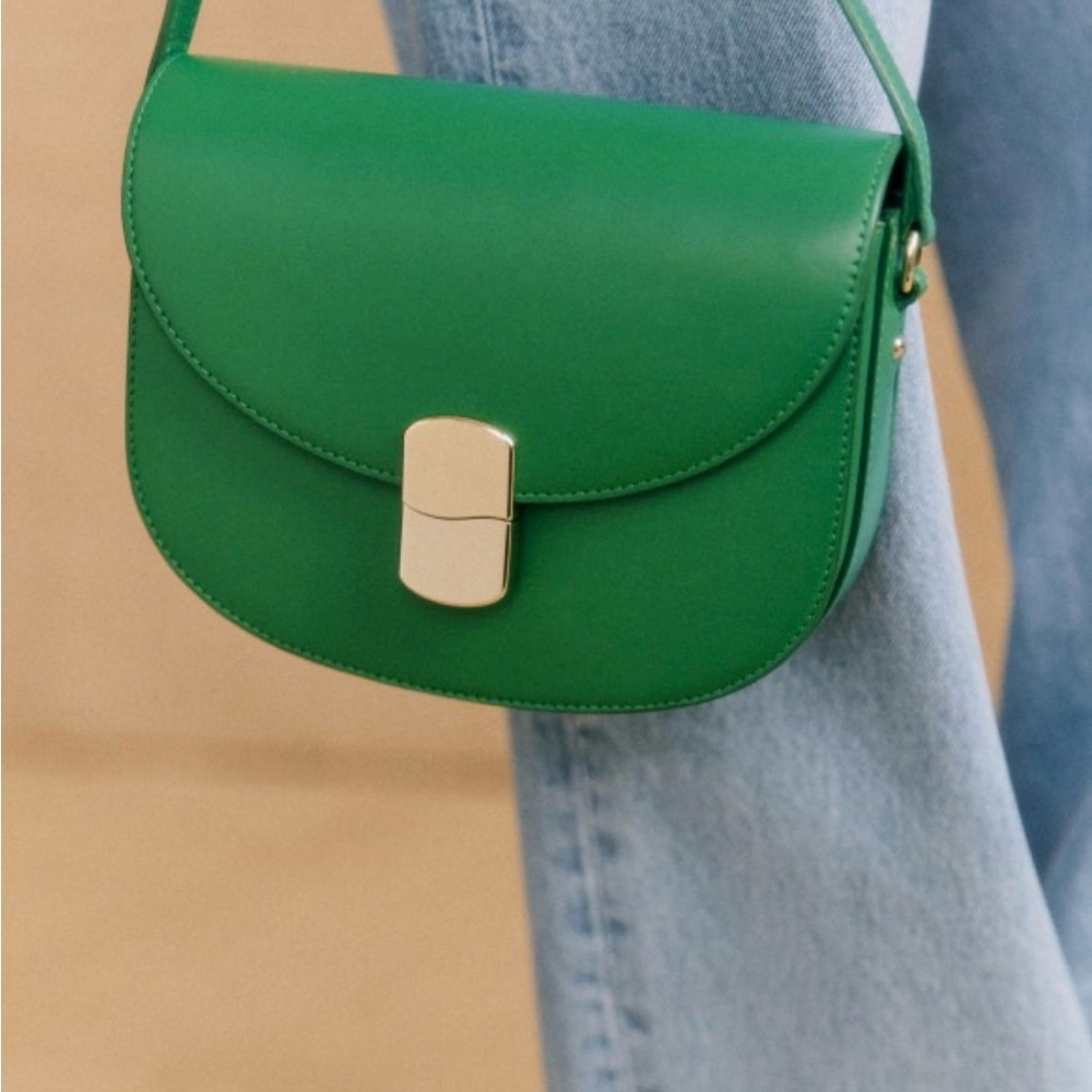 Sezane Claude Bag Smooth Green - Size TU